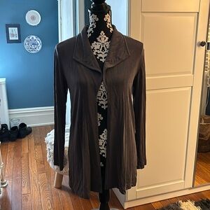 Chico’s Travelers Gray Jacket Coverup Size 0